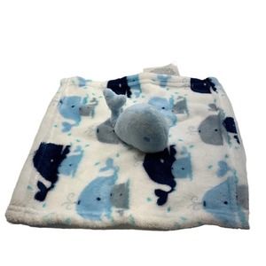 CribMates baby Blue whale Lovey security toy Plush crib grip hold small hands